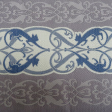 Load image into Gallery viewer, 半幅帯 リバーシブル WA KKA NICO わっか ポリエステル Cat’s away アールヌーボーと猫柄 黒ｘ青 ワッカ 半巾帯 長さ420cm