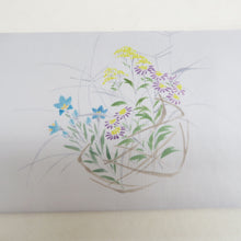 Load image into Gallery viewer, 名古屋帯 正絹 塩瀬 灰色x多色 パールトーン加工入り 花籠文様 お太鼓柄 落款付き 色紙付き カジュアル 仕立て上がり 着物帯 長さ377cm