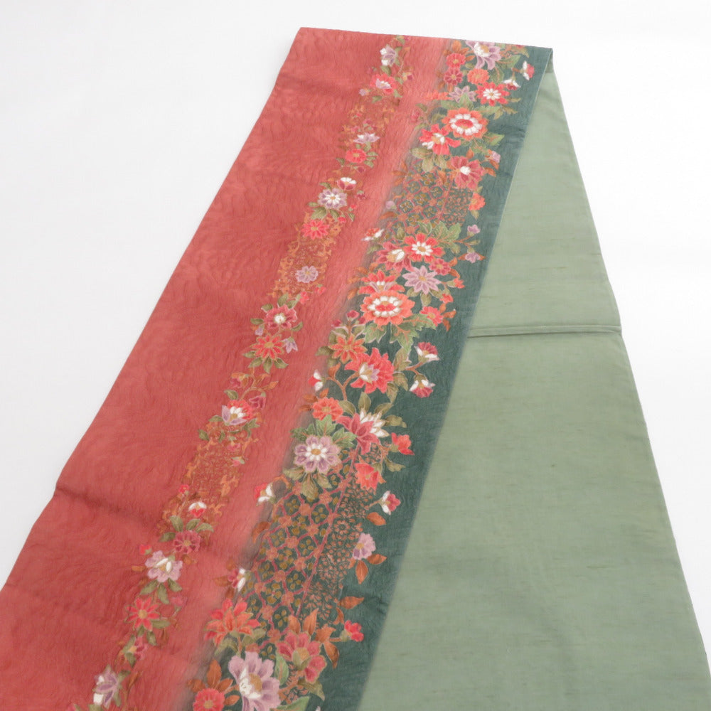 正絹 紬 全通袋帯 専用帯3536 3510 二点セット○高級 正絹 ぜんまい