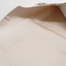 Load image into Gallery viewer, 名古屋帯 正絹 刺繍入り ベージュ色ｘ緑色ｘ多色 金糸 梅に紅葉模様 六通柄 カジュアル 仕立て上がり 着物帯 長さ353cm