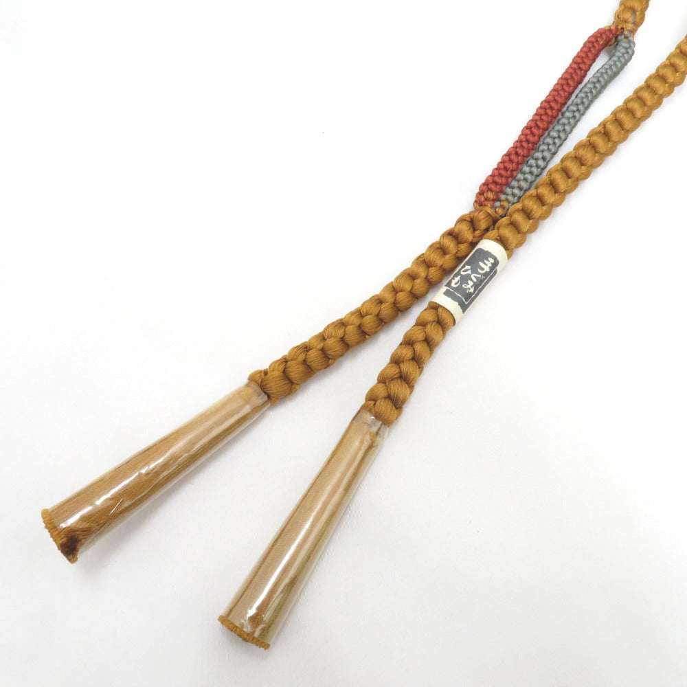 半幅帯 リバーシブル半巾帯 正絹 巾:約16×長さ:約415cm 絞り×小紋 オレンジ色ｘ茶色 鹿の子ｘ花模様 オリジナル 仕立て上がり 長さ415cm 【キモノオフ野々市若松店】 半幅帯 リバーシブル半巾帯 帯締め付き 正絹 巾:約16×長さ:約415cm