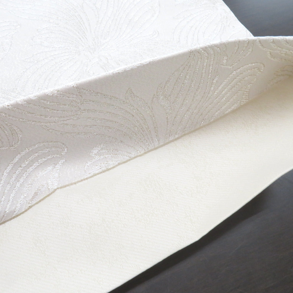 帯 袋帯 振袖 アイボリー 白 ホワイト 花柄 レース magnet_169111229700.jpg