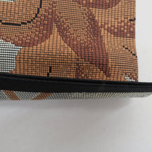 Load image into Gallery viewer, 名古屋帯 八寸名古屋帯 植物文様 茶色ｘ黒色 正絹 六通柄 カジュアル 仕立て上がり 着物帯 長さ346cm