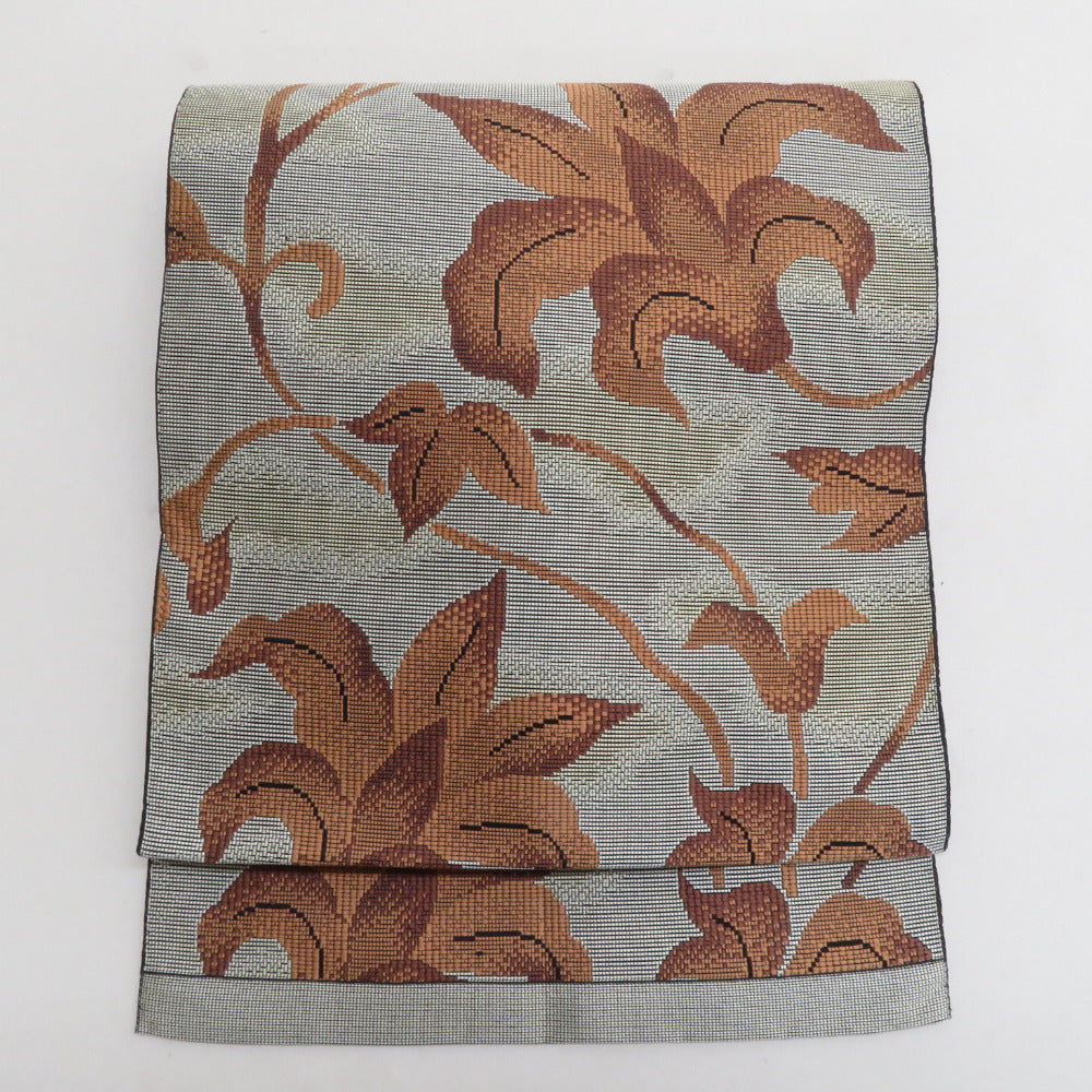 正絹 染め名古屋帯 全通柄 長め❣️ aquankyoya_kyoyai255