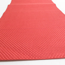 Load image into Gallery viewer, 名古屋帯 八寸帯 正絹 朱色ｘ茶色 エスニック調 お太鼓柄 仕立て上がり 着物帯 長さ351cm