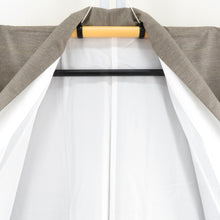 画像をギャラリービューアに読み込む, 紬 着物 本場大島 誠織り 片ス式 茶色 縞模様 袷 広衿 正絹 余り布付き 仕立て上がり着物 身丈169cm