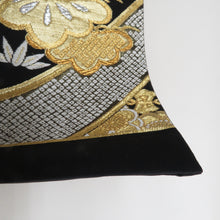 Load image into Gallery viewer, 袋帯 振袖用 黒色ｘ金色ｘ多色 吉祥文様 全通柄 正絹 仕立て上がり 着物帯 長さ432cm