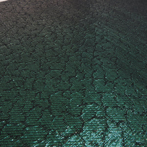 袋帯 西陣織 証紙付き 振袖用 金色ｘ緑色 金糸銀糸 水玉文様 六通柄 正絹 未仕立て 着物帯 長さ464cm