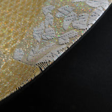 Load image into Gallery viewer, 袋帯 振袖用 金色ｘ黒色ｘ多色 ゴールド系 市松に桜文様 六通柄 正絹 仕立て上がり 着物帯 長さ440cm