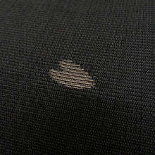 Load image into Gallery viewer, 袋帯 洒落袋帯 ブラウン系 墨黒色ｘ金色 源氏香に竹と桜の花びら文様 六通柄 正絹 仕立て上がり 着物帯 長さ444cm