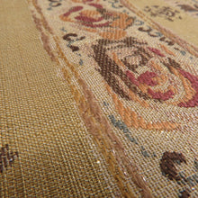 Load image into Gallery viewer, 袋帯 辛子色ｘ茶色 金糸 お太鼓柄 エスニック柄 エスニック調 正絹 仕立て上がり 着物帯 長さ432cm