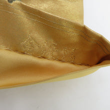 画像をギャラリービューアに読み込む, 袋帯 金糸 ゴールド系 刺繍入り 本金箔 奥の細道絵紋 金泥箔 金色ｘ緑色ｘ多色 箱付き 六通柄 正絹 仕立て上がり 長さ432cm