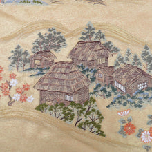 画像をギャラリービューアに読み込む, 袋帯 正絹 ゴールド系