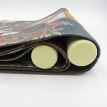 画像をギャラリービューアに読み込む, 袋帯 西陣織 未仕立て 金糸銀糸 切嵌紋様 緑色ｘ金色ｘピンク色 パステル系 証紙付き 刺繍入り 箱付き 六通柄 正絹 仕立て上がり 長さ456cm