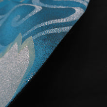 画像をギャラリービューアに読み込む, 袋帯 振袖用 金糸 ターコイズブルーｘ金色 桜紋様 全通柄 正絹 仕立て上がり 着物帯 長さ440cm
