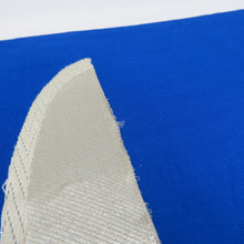 画像をギャラリービューアに読み込む, 袋帯 振袖用 ブルー系 青色ｘ銀色 松紋様 六通柄 正絹 仕立ての糸とじ無し 着物帯 長さ424cm