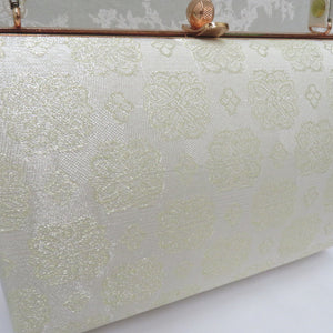 草履・バッグセット 草履バッグセット シャンパンゴールド 市松華紋 シルバー 24.0ｃｍ フリーサイズ フォーマル 留袖 訪問着 付下げ 色無地