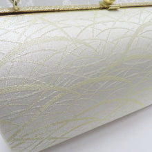 画像をギャラリービューアに読み込む, 草履・バッグセット 白梅謹製 礼装用 Lサイズ フォーマル ホワイト×シャンパンゴールド 芝柄 24.5cm 日本製 牛皮底面