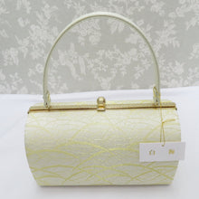画像をギャラリービューアに読み込む, 草履・バッグセット 白梅謹製 礼装用 Mサイズ フォーマル ゴールド×ホワイト シャンパンゴールド 芝 24.0cm 日本製 牛皮底面
