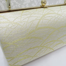 画像をギャラリービューアに読み込む, 草履・バッグセット 白梅謹製 礼装用 Mサイズ フォーマル ゴールド×ホワイト シャンパンゴールド 芝 24.0cm 日本製 牛皮底面