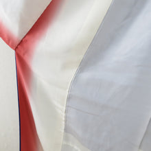 Load image into Gallery viewer, 付下げ 袷 青色ｘピンク色ｘ多色 ぼかし染め 花瓶紋様 広衿 正絹 仕立て上がり着物 身丈158cm