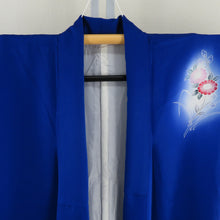 Load image into Gallery viewer, 付下げ 袷 青色ｘピンク色ｘ多色 ぼかし染め 花瓶紋様 広衿 正絹 仕立て上がり着物 身丈158cm