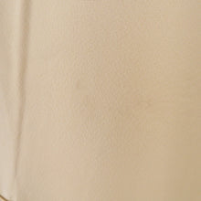 画像をギャラリービューアに読み込む, 付下げ 袷 辛子色ｘオレンジ色ｘ多色 冊紙に熨斗と花々紋様 広衿 正絹 仕立て上がり着物 身丈157cm