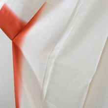 画像をギャラリービューアに読み込む, 付下げ 袷 パステル系 薄黄色ｘ薄紫色ｘオレンジ色 クリーム色系 草花紋様 広衿 正絹 仕立て上がり着物 身丈156cm