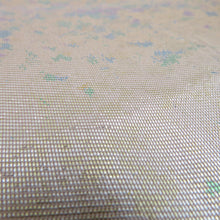 画像をギャラリービューアに読み込む, 袋帯 金糸 ゴールド系 薄オレンジ色ｘ多色 パステル系 サーモンオレンジ 箔紋様 六通柄 正絹 仕立て上がり 長さ432cm