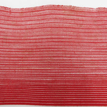 画像をギャラリービューアに読み込む, 名古屋帯 紬 八寸帯 正絹 赤色ｘ白色 縞模様 全通柄 カジュアル 仕立て上がり 着物帯 長さ333cm