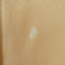 画像をギャラリービューアに読み込む, 付下げ 袷 黄色ｘオレンジ色 葡萄紋様 刺繍入り 広衿 正絹 仕立て上がり着物 身丈165cm