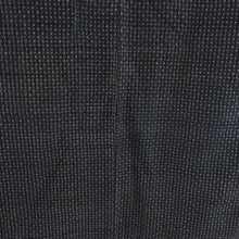 画像をギャラリービューアに読み込む, 男着物 アンティーク 木綿 アンサンブル 書生絣 紺色ｘ青色ｘ灰色 袷 カジュアル着物 羽織 着流し 身丈133cm