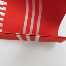 Load image into Gallery viewer, 名古屋帯 八寸帯 正絹 赤色ｘ白色 博多織 献上柄 全通柄 仕立て上がり 着物帯 長さ355cm