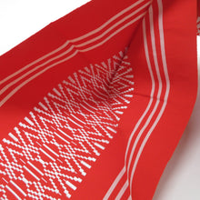 Load image into Gallery viewer, 名古屋帯 八寸帯 正絹 赤色ｘ白色 博多織 献上柄 全通柄 仕立て上がり 着物帯 長さ355cm