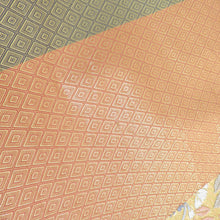 Load image into Gallery viewer, 袋帯 唐織 金糸 金色ｘ茶色ｘ多色 六通柄 菊紋様 正絹 仕立て上がり 長さ432cm