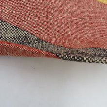 画像をギャラリービューアに読み込む, 名古屋帯 紬 八寸帯 正絹 赤色ｘ黄色ｘ緑色ｘ多色 幾何学模様 カラフル 六通柄 カジュアル 仕立て上がり 着物帯 長さ355cm