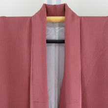 画像をギャラリービューアに読み込む, 色無地 袷 広衿 正絹 エンジ色 蔦紋 仕立て上がり 身丈161cm