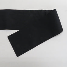 画像をギャラリービューアに読み込む, 名古屋帯 正絹 花紋様 お太鼓柄 黒色ｘ黄緑ｘオレンジ色 金糸 カジュアル 仕立て上がり 着物帯 長さ357cm