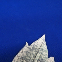 画像をギャラリービューアに読み込む, 名古屋帯 正絹 塩瀬 青色ｘオレンジ赤色ｘ緑色 花紋様 お太鼓柄 カジュアル 仕立て上がり 着物帯 長さ359cm