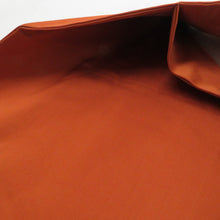 画像をギャラリービューアに読み込む, 名古屋帯 正絹 菊紋様 お太鼓柄 オレンジ色ｘ緑色ｘ白色 カジュアル 仕立て上がり 着物帯 長さ340cm