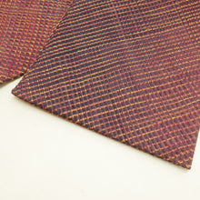 Load image into Gallery viewer, 名古屋帯 正絹 赤色ｘ紫色ｘ金色 金糸 網紋様 全通柄 カジュアル 仕立て上がり 着物帯 長さ384cm
