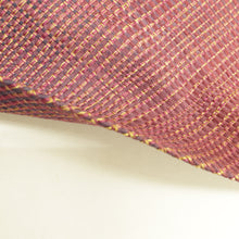 Load image into Gallery viewer, 名古屋帯 正絹 赤色ｘ紫色ｘ金色 金糸 網紋様 全通柄 カジュアル 仕立て上がり 着物帯 長さ384cm