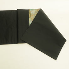 Load image into Gallery viewer, 袋帯 銀糸金糸 緑色ｘ金色ｘ紫色ｘ多色 六通柄 雲どりに花々紋様 正絹 仕立て上がり 長さ440cm