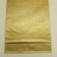 画像をギャラリービューアに読み込む, 袋帯 金糸 ゴールド系 金色ｘ茶色ｘ多色 刺繍入り 有栖川模様 お太鼓柄 箱付き 正絹 仕立て上がり 長さ472cm