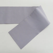 Load image into Gallery viewer, 名古屋帯 正絹 塩瀬 紫色ｘ銀色 華紋紋様 お太鼓柄 カジュアル 仕立て上がり 着物帯 長さ364cm