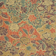 Load image into Gallery viewer, 小紋 袷 辛子色ｘオレンジ色ｘ緑色ｘ紫色 辻が花模様 正絹 広衿 仕立て上がり着物 身丈159cm