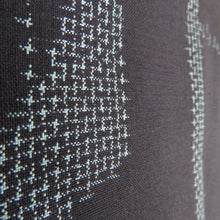 Load image into Gallery viewer, 紬 着物 アンサンブル 道行付き セット 幾何学模様 袷 バチ衿 紺色ｘ青色 正絹 カジュアル 仕立て上がり 身丈157cm