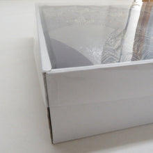 Load image into Gallery viewer, 袋帯 作り帯 付帯 一対型 正絹 金糸銀糸 フォーマル 二重太鼓 紫色ｘ銀色 六通柄 青海波に松 箱付き 仕立て上がり 着物帯