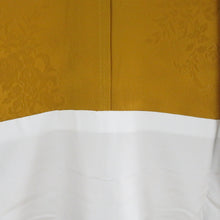 Load image into Gallery viewer, 襦袢 辛子色 正絹 地紋入り 花紋様 半衿付き 長襦袢 仕立て上がり 女性着物用 身丈158cm