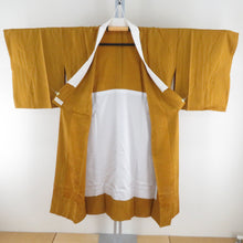 Load image into Gallery viewer, 襦袢 辛子色 正絹 地紋入り 花紋様 半衿付き 長襦袢 仕立て上がり 女性着物用 身丈158cm